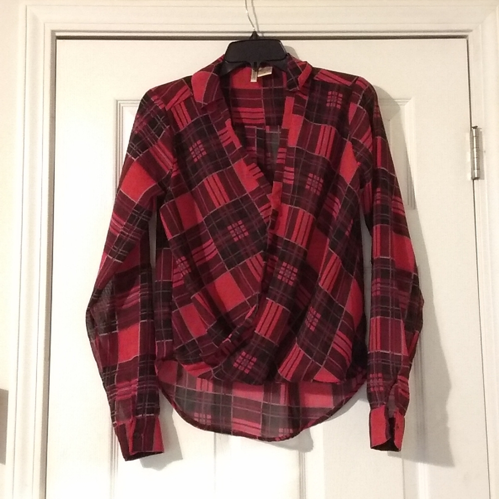 💫 Passport Plaid Sheer Blouse
